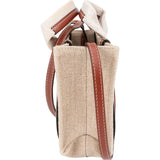 Chloé Canvas Mini Woody Tote Crossbody Handbag