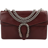 Gucci Grained Leather Crystal Dionysus Shoulder Bag