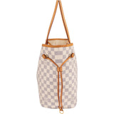 Louis Vuitton Monogram Damier Azur Canvas Neverfull MM Shoulder Bag