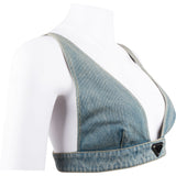 Prada Blue Denim Bralette Top (IT42)