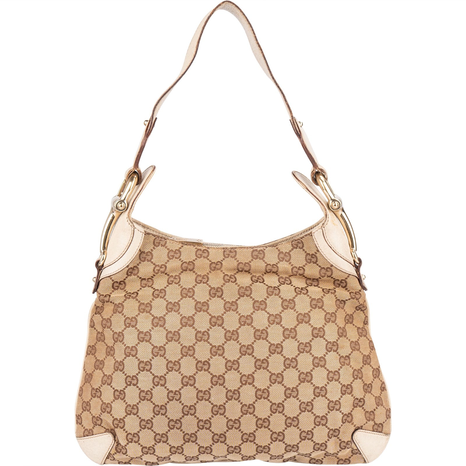 [🔄️B24 / F39] Gucci Monogram GG Canvas Abbey D-Ring Hobo Shoulder Bag - vintageandkickz