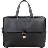 Prada Black Saffiano Leather Triangle Business Handbag