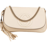 Gucci Grained Leather Soho Flap Crossbody Bag