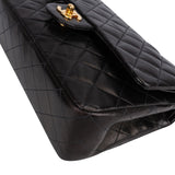 Chanel Quilted Lambskin 24K Gold Medium Double Flap Shoulder Bag