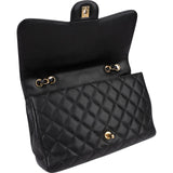 Chanel Quilted Caviar Leather Jumbo Single Flap Crossbody Bag - vintageandkickz