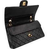 Chanel Quilted Lambskin Medium 24K Gold Double Flap Shoulder Bag