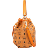 MCM Monogram Visetos Drawstring Bucket Crossbody Bag