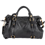 Miu Miu Vitello Lux Leather City Handbag - vintageandkickz