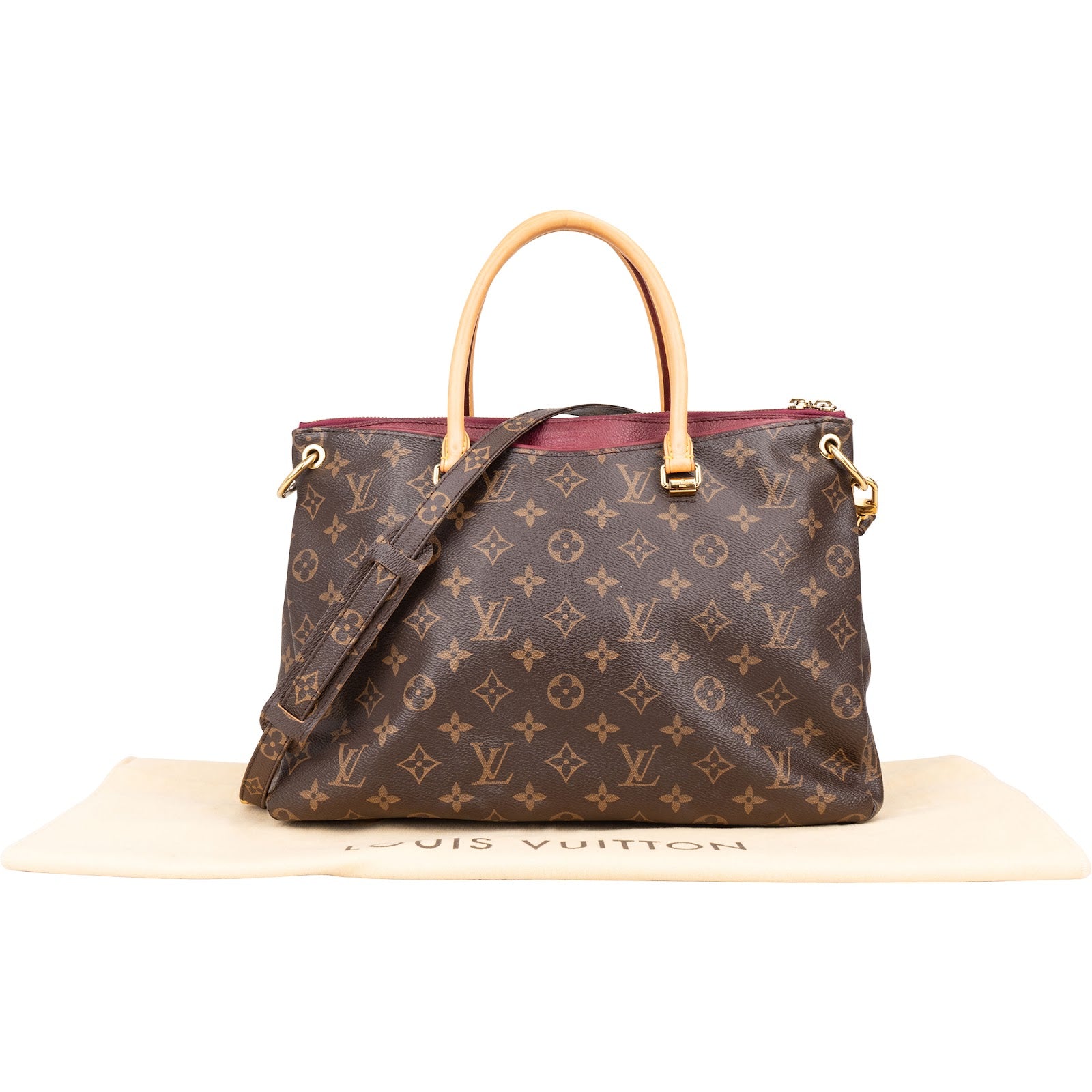 Louis Vuitton Monogram Canvas Pallas MM Handbag - vintageandkickz
