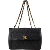 Chanel Quilted Lambskin 24K Gold Single Flap Crossbody Bag