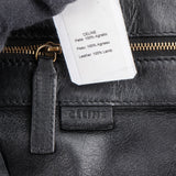 Celine Black Leather Horizontal Cabas Shoulder Bag