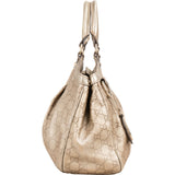 Gucci Guccissima Metallic Leather Sukey Handbag