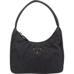 Prada Black Nylon Triangle Vintage Re-Edition Handbag - vintageandkickz