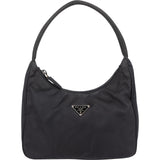 Prada Black Nylon Triangle Vintage Re-Edition Handbag - vintageandkickz