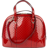 Gucci Red Microguccissima Patent Leather Dome Handbag - vintageandkickz