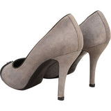 Chanel Suede Cap Toe CC Pumps (38)