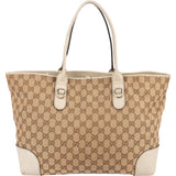 Gucci Monogram GG Canvas Lovely Heart Bit Tote Handbag
