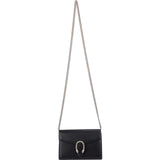 Gucci Grained Leather Dionysus Crystal Super Mini Crossbody Bag