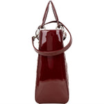 Christian Dior Quilted Patent Leather Lady Dior Handbag - vintageandkickz