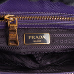 Prada Purple Saffiano Leather Galleria Handbag - vintageandkickz
