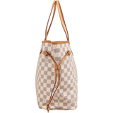 Louis Vuitton Monogram Damier Azur Canvas Neverfull MM Shoulder Bag