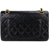 Chanel Quilted Lambskin 24K Gold Small Double Flap Shoulder Bag