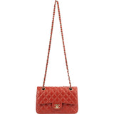 Chanel Quilted Lambskin Small Double Flap Shoulder Bag