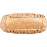 Miu Miu Matelassé Vitello Lux Leather Bowler Coffer Handbag