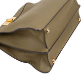 Fendi Olive Green Leather Medium Peekaboo Handbag