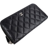 Chanel Quilted Lambskin CC Zippy Wallet