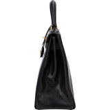 Hermès Noir Box Calf Leather Kelly 32 Handbag