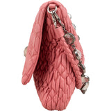 Miu Miu Matelassé Nappa Leather Crystal Flap Shoulder Bag