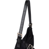 Fendi Classic Cotton Baguette Buckle Shoulder Bag
