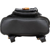 Gucci Suede and Leather Mini Bamboo Backpack