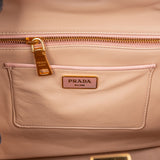 Prada Bicolor Saffiano Lux Leather Studded Crystal Promenade Handbag