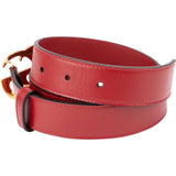 Gucci Red Leather GG Marmont Belt (75 / 30)