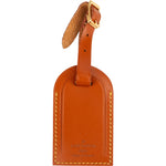[🔄️B10 / F27] Louis Vuitton Brown Leather Luggage Tag - vintageandkickz