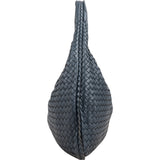 Bottega Veneta Blue Intrecciato Quilted Leather Belly Shoulder Bag