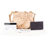 Prada Crinkled Nappa Leather Bucket Mini Crossbody Bag