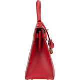 Hermès Rouge Epsom Leather Kelly Sellier 28 Handbag