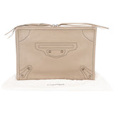 Balenciaga Perforated Leather Blackout City Bag Clutch