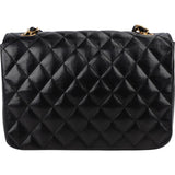 Chanel Quilted Lambskin 24K Gold Single Flap Crossbody Bag