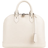 Louis Vuitton White Epi Leather Alma PM Handbag