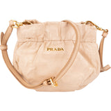 Prada Crinkled Nappa Leather Bucket Mini Crossbody Bag