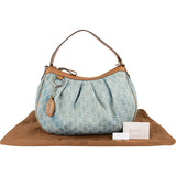 Gucci Denim Monogram GG Sukey Hobo Shoulder Bag