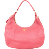 Prada Pink Vitello Daino Leather Hobo Shoulder Bag