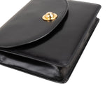 Celine Vintage Calfskin Box Circle Emblem Flap Crossbody Bag