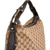 Gucci Monogram GG Canvas Horsebit Hobo Shoulder Bag
