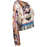 Etro Multicolor Pattern Croped Longsleeve Sweater (IT 38)