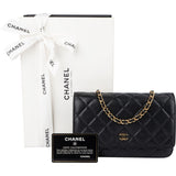 Chanel Quilted Caviar Leather Wallet On Chain Crossbody Bag